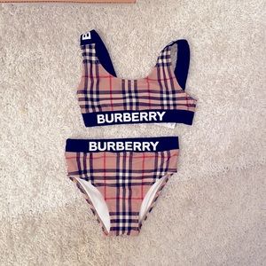 Kids Burberry 2 piece bathing suit. Great condition only worn once